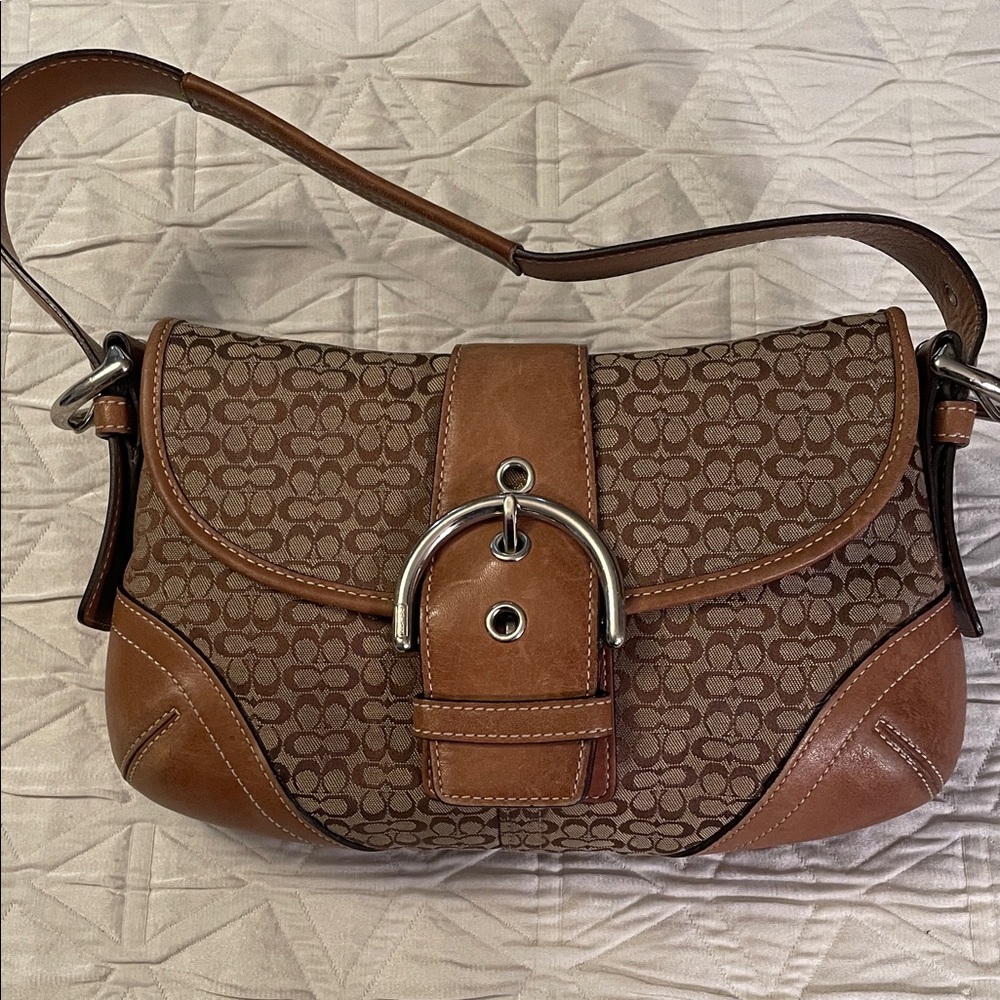 Coach Brown Monogram Shoulder Bag